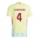 Maillot Espagne Martin Zubimendi 4 Homme Extérieur Euro 2024