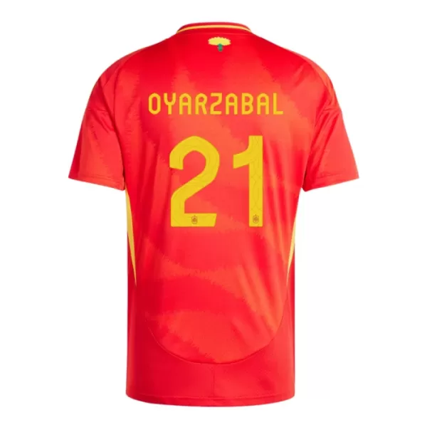 Maillot Espagne Mikel Oyarzabal 21 Homme Domicile Euro 2024