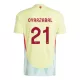 Maillot Espagne Mikel Oyarzabal 21 Homme Extérieur Euro 2024