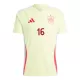 Maillot Espagne Rodrigo 16 Enfant Extérieur Euro 2024