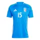 Maillot Italie Giorgio Scalvini 15 Homme Domicile Euro 2024