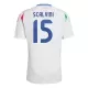 Maillot Italie Giorgio Scalvini 15 Homme Extérieur Euro 2024