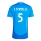 Maillot Italie Manuel Locatelli 5 Homme Domicile Euro 2024