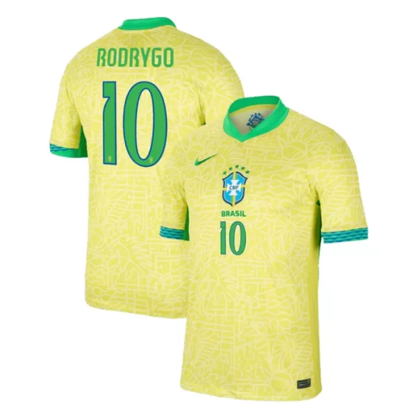 Maillot Brésil Rodrygo 10 Homme Domicile 2024