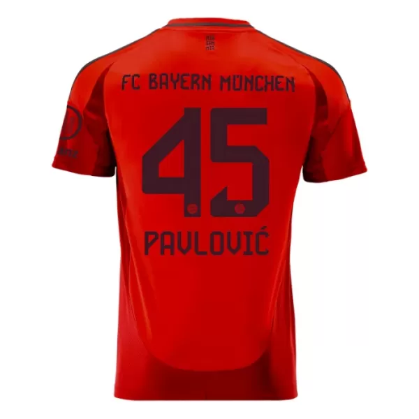 Maillot FC Bayern Munich Aleksandar Pavlovic 45 Homme Domicile 2024-25