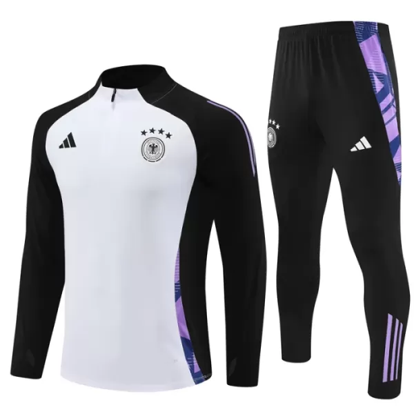 Allemagne Sweat d'Entraînement Enfant 2024-25 Quart-Zip Blanche