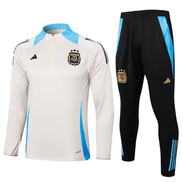 Argentine Sweat d'Entraînement Enfant 2024-25 Quart-Zip Blanche