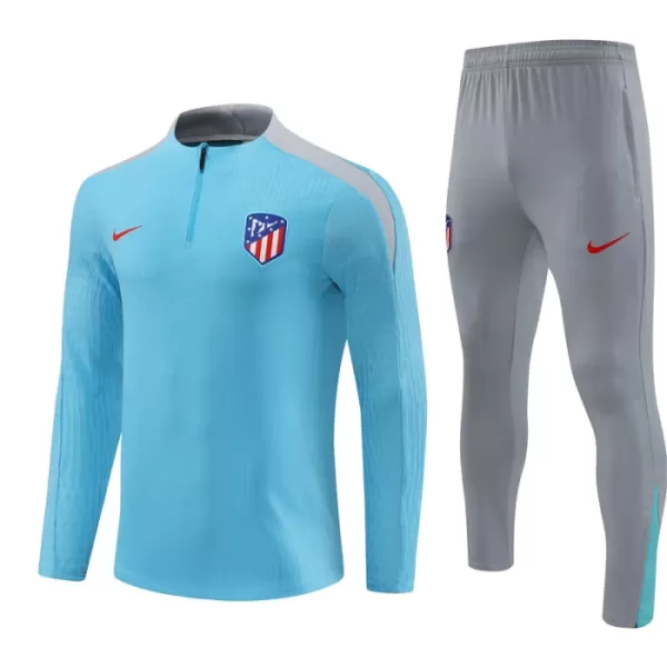 Atlético Madrid Sweat d'Entraînement Enfant 2024-25 Quart-Zip Bleue