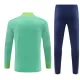 Brésil Sweat d'Entraînement Homme 2024-25 Quart-Zip Verte