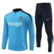 Chelsea Sweat d'Entraînement Homme 2024-25 Quart-Zip Bleue