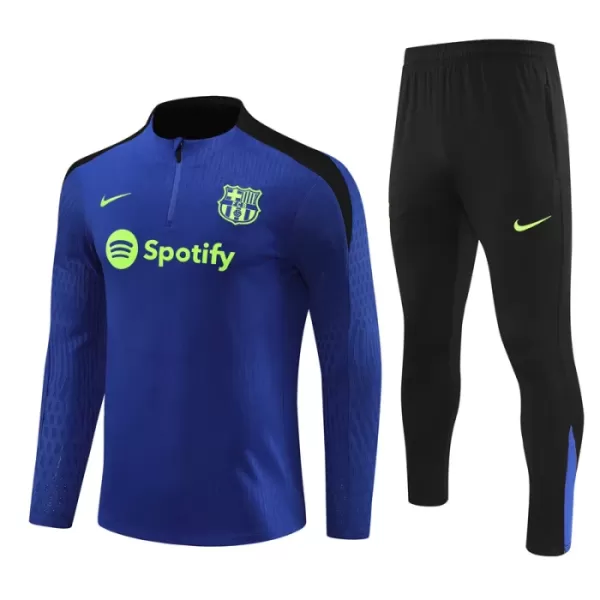 FC Barcelone Sweat d'Entraînement Enfant 2024-25 Quart-Zip Bleue