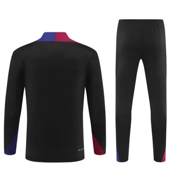 FC Barcelone Sweat d'Entraînement Enfant 2024-25 Quart-Zip Noire