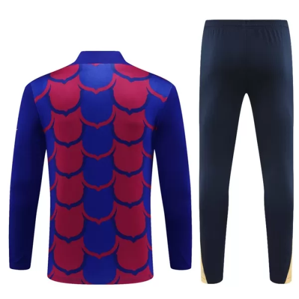 FC Barcelone Sweat d'Entraînement Homme 2024-25 Quart-Zip Bleue