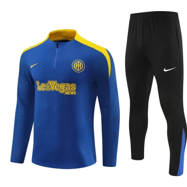 Inter Milan Sweat d'Entraînement Enfant 2024-25 Quart-Zip Bleue