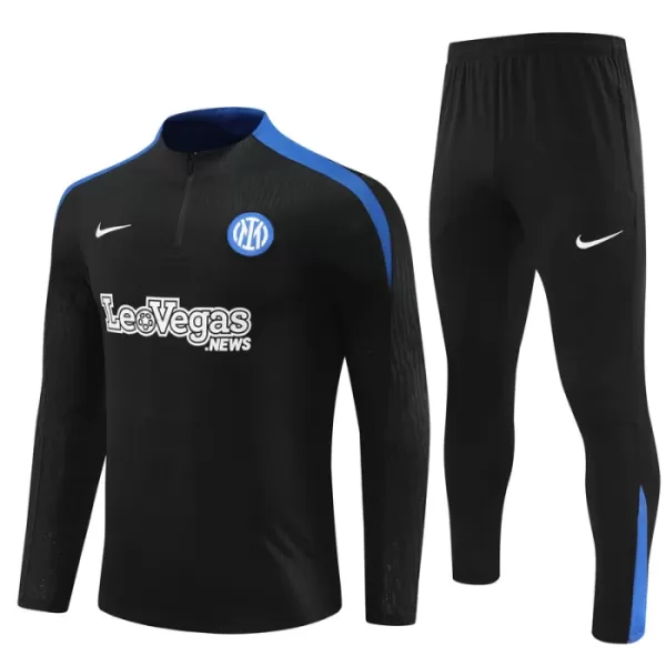 Inter Milan Sweat d'Entraînement Homme 2024-25 Quart-Zip Noire