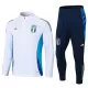 Italie Sweat d'Entraînement Enfant 2024-25 Quart-Zip Blanche