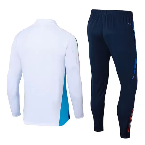 Italie Sweat d'Entraînement Homme 2024-25 Quart-Zip Blanche