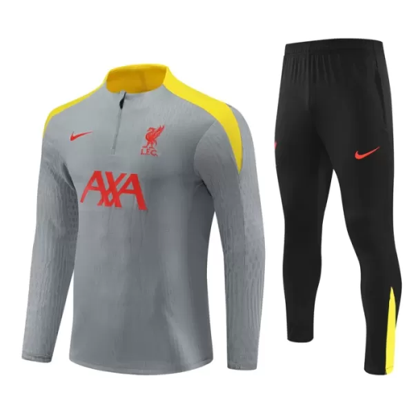 Liverpool Sweat d'Entraînement Enfant 2024-25 Quart-Zip Gris