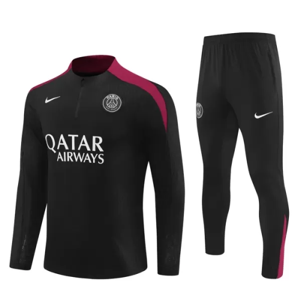 Paris Saint-Germain Sweat d'Entraînement Enfant 2024-25 Quart-Zip Noire