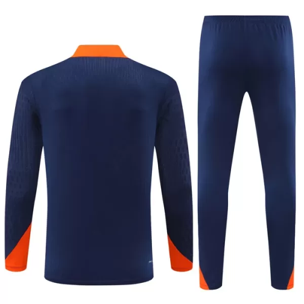 Pays-Bas Sweat d'Entraînement Homme 2024-25 Quart-Zip Navy