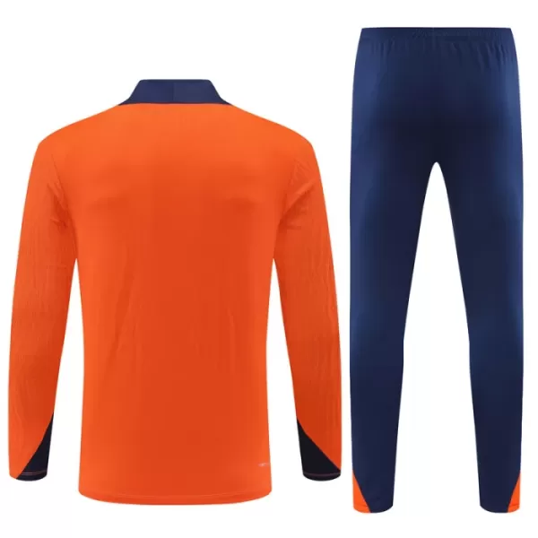 Pays-Bas Sweat d'Entraînement Homme 2024-25 Quart-Zip Orange