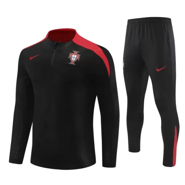 Portugal Sweat d'Entraînement Homme 2024-25 Quart-Zip Noire