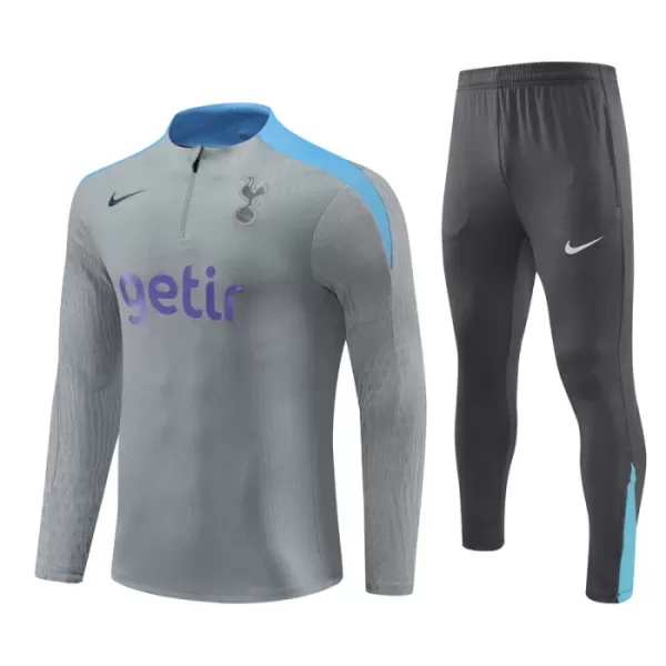 Tottenham Hotspur Sweat d'Entraînement Enfant 2024-25 Quart-Zip Gris