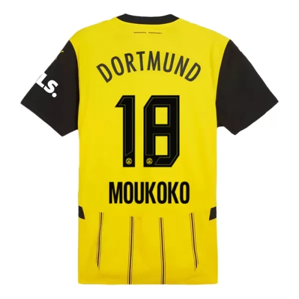 Maillot Borussia Dortmund Moukoko 18 Homme Domicile 2024-25