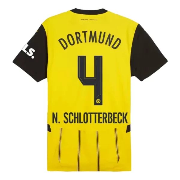 Maillot Borussia Dortmund N. Schlotterbeck 4 Enfant Domicile 2024-25