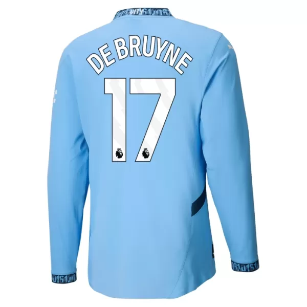 Maillot Manches Longues Manchester City De Bruyne 17 Homme Domicile 2024-25