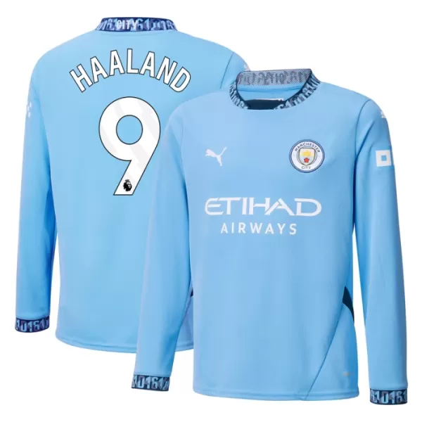 Maillot Manches Longues Manchester City Haaland 9 Homme Domicile 2024-25