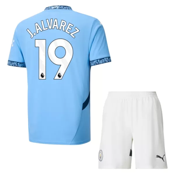 Maillot Manchester City J. Alvarez 19 Enfant Domicile 2024-25