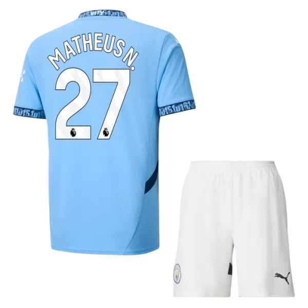 Maillot Manchester City Matheus Nunes 27 Enfant Domicile 2024-25