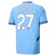 Maillot Manchester City Matheus Nunes 27 Enfant Domicile 2024-25