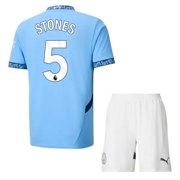 Maillot Manchester City Stones 5 Enfant Domicile 2024-25