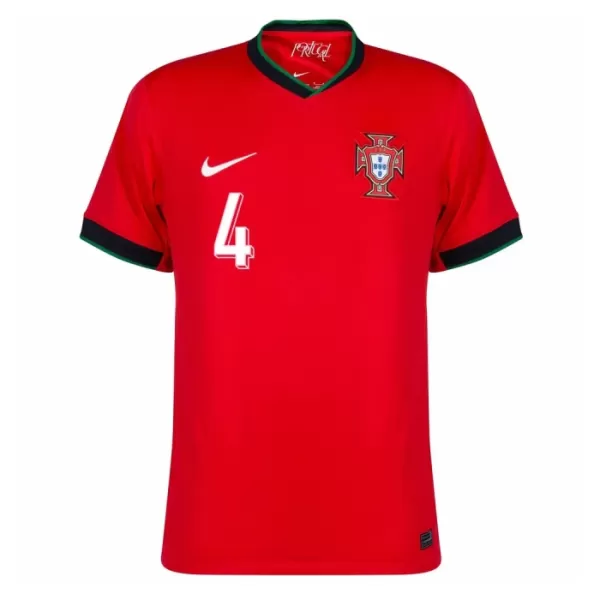 Maillot Portugal Ruben Dias 4 Homme Domicile Euro 2024