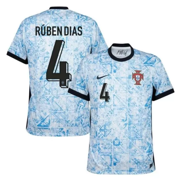 Maillot Portugal Ruben Dias 4 Homme Extérieur Euro 2024