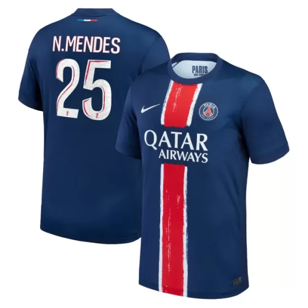 Maillot Paris Saint-Germain Nuno Mendes 25 Homme Domicile 2024-25