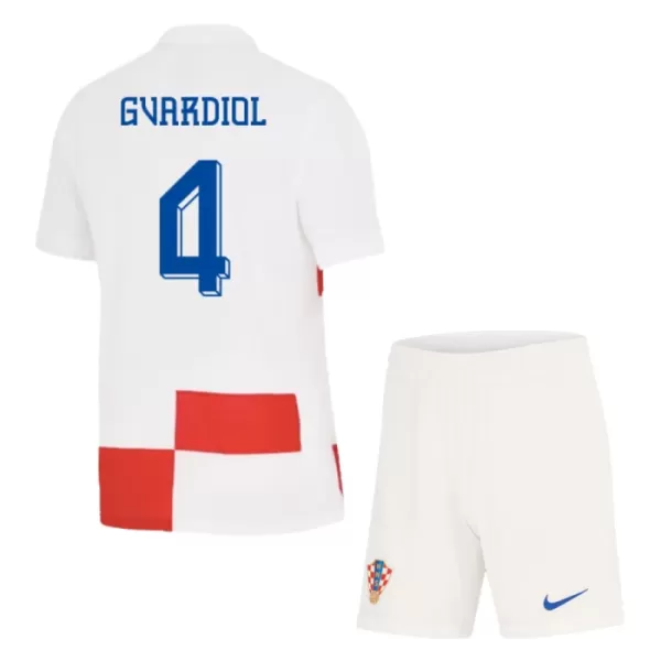 Maillot Croatie Gvardiol 4 Enfant Domicile Euro 2024