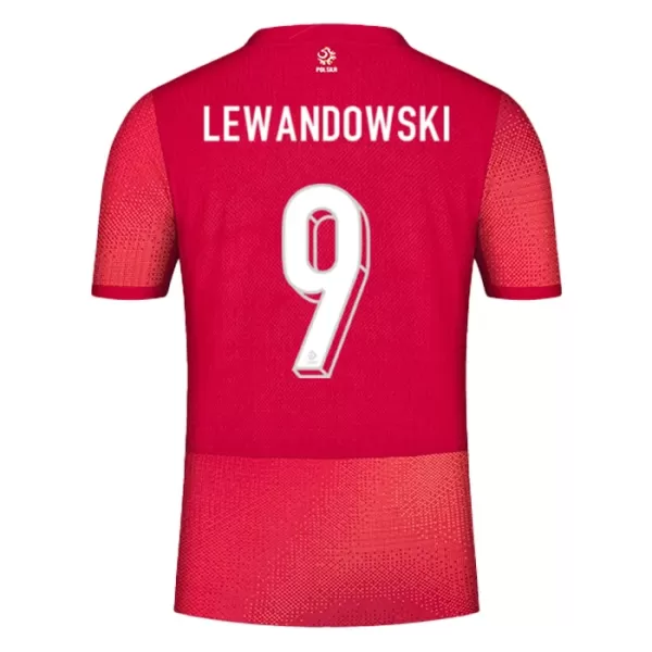 Maillot Pologne Lewandowski 9 Homme Extérieur Euro 2024