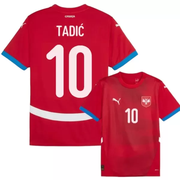 Maillot Serbie Tadic 10 Homme Domicile Euro 2024