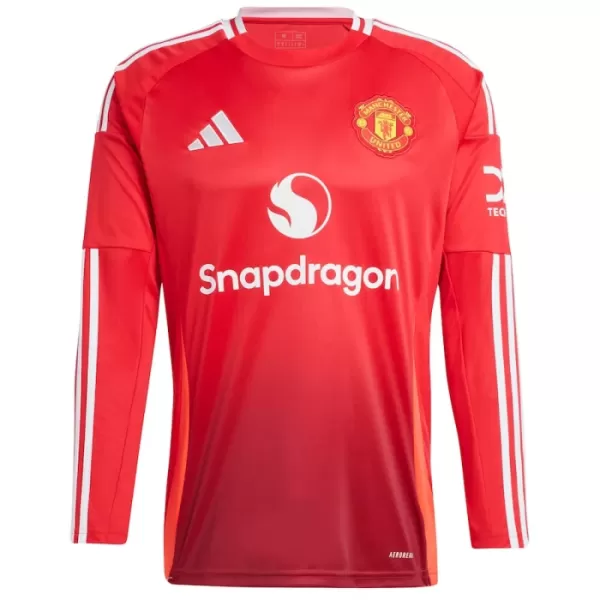 Maillot Manches Longues Manchester United Bruno Fernandes 8 Homme Domicile 2024-25