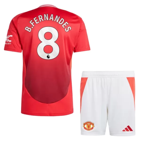 Maillot Manchester United Bruno Fernandes 8 Enfant Domicile 2024-25