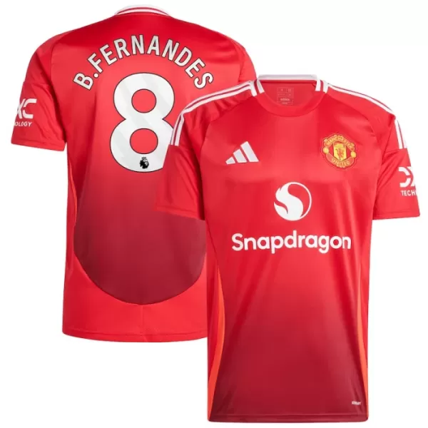 Maillot Manchester United Bruno Fernandes 8 Homme Domicile 2024-25