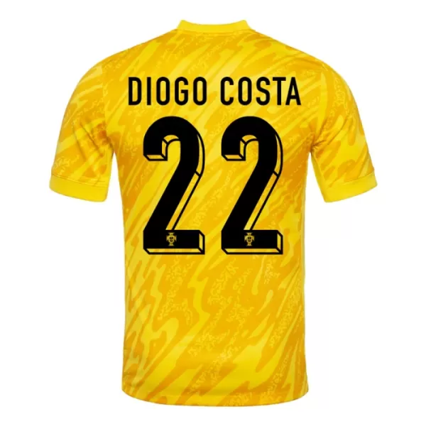 Maillot Gardien Portugal Diogo Costa 22 Homme Euro 2024 Jaune