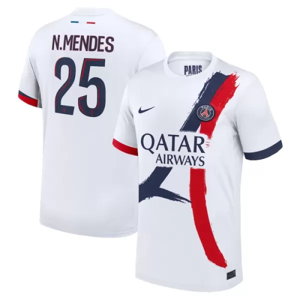 Maillot Paris Saint-Germain Nuno Mendes 25 Homme Extérieur 2024-25