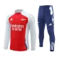 Arsenal Sweat d'Entraînement Homme 2024-25 Quart-Zip Rouge