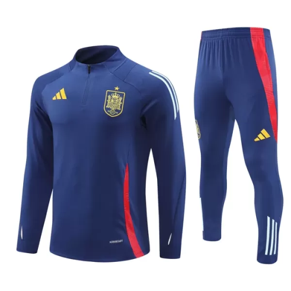 Espagne Sweat d'Entraînement Homme 2024-25 Quart-Zip Bleue