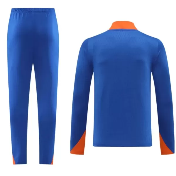 Pays-Bas Sweat d'Entraînement Homme 2024-25 Quart-Zip Bleue