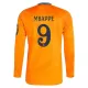 Maillot Manches Longues Real Madrid Mbappé 9 Homme Extérieur 2024-25